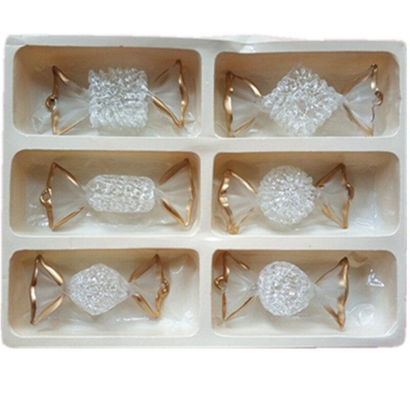 Clear Gold-Edged Glass Candy Pieces - Premium Ornament - Just €10.95! Shop now at San Rocco Italia
