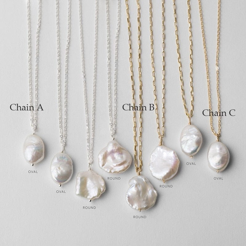 Natural Pearl Necklaces | 925 Silver or 14K Gold Filled Chain - Premium Pearl Jewelry & Accessories - Necklaces - Just €36.95! Shop now at San Rocco Italia