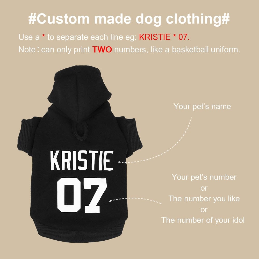 Personalized Pet Hoodie for Large to Small Dogs and Cats - Premium Pet products - Shop now at San Rocco Italia