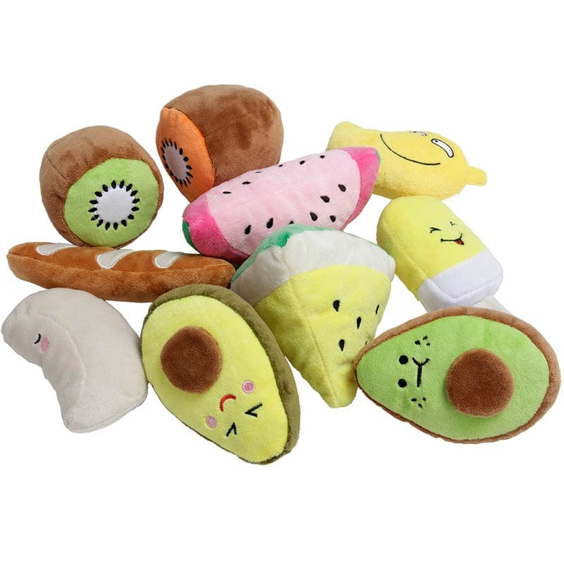 Plush Squeaky Chew Toys in Fun Shapes for Dogs - Premium Pet products - Shop now at San Rocco Italia