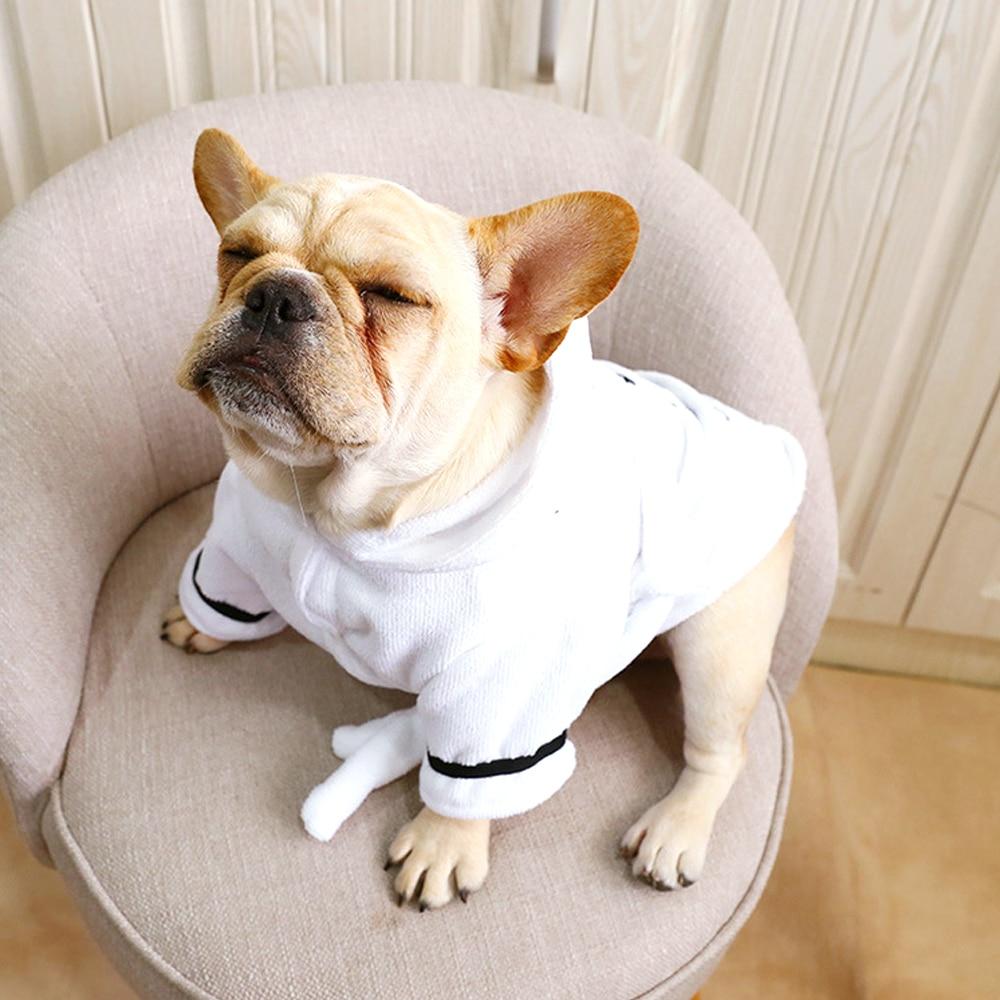 Soft Hooded Robe for Small and Medium Dogs - Premium Pet products - Shop now at San Rocco Italia