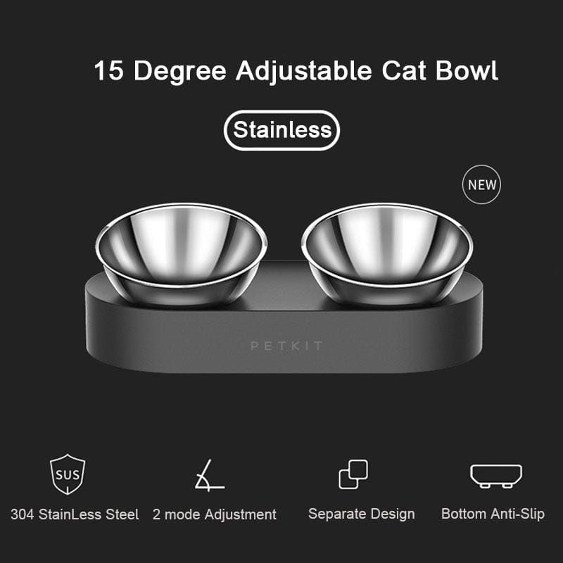 Stainless Steel Adjustable Pet Bowls - Premium Pet products - Shop now at San Rocco Italia