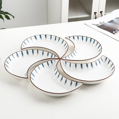 Blue and White Coastal Crescent Moon Plates - Premium Plates - Just €36.95! Shop now at San Rocco Italia