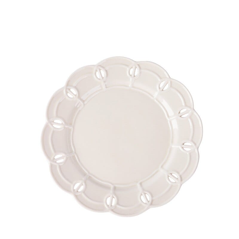 French Style Cream White Openwork and Embossed Ceramic Dinnerware - 8-inch and 10-inch Plates - Premium Plates - Shop now at San Rocco Italia