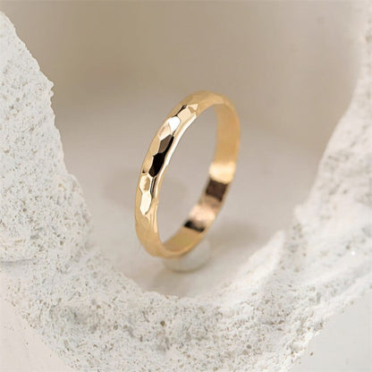 Hand Hammered 14K Gold Filled Rings - Premium Rings - Shop now at San Rocco Italia