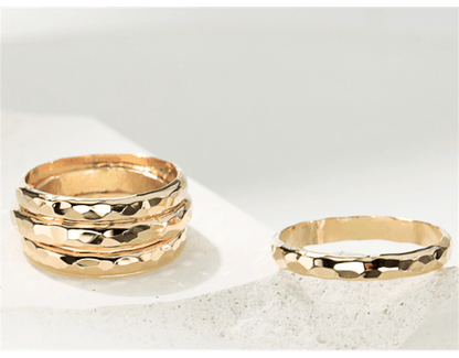 Hand Hammered 14K Gold Filled Rings - Premium Rings - Shop now at San Rocco Italia