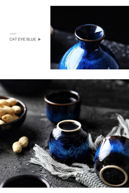 Deep Blue Japanese Sake Set - Premium Sake set - Shop now at San Rocco Italia