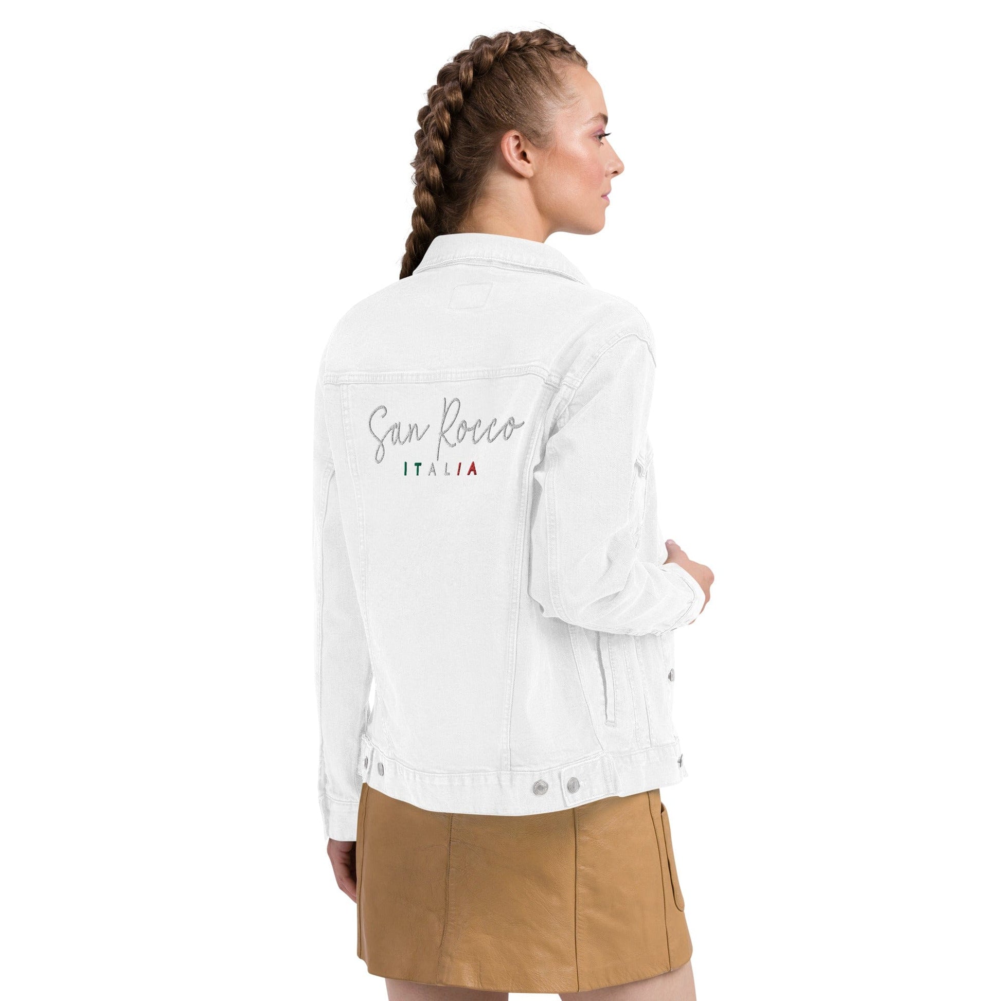 San Rocco Italia embroidered denim jacket - unisex - Premium  - Shop now at San Rocco Italia