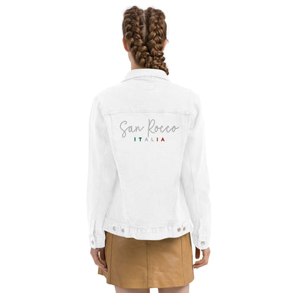 San Rocco Italia embroidered denim jacket - unisex - Premium  - Shop now at San Rocco Italia