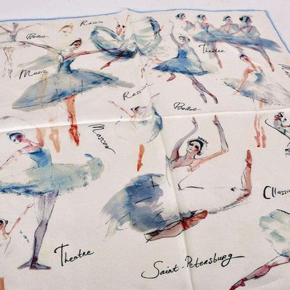 Ballet Dancer Pure Silk Scarf -  70x70 cm (approx. 28x28 inches) - Premium Scarf - Shop now at San Rocco Italia