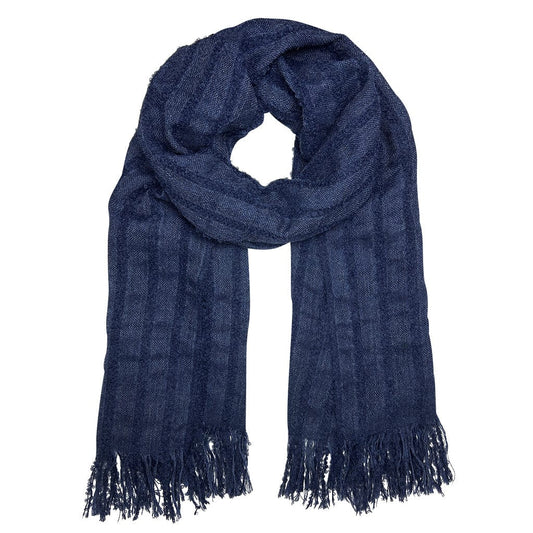 Navy Loop Knit Alpaca Scarf - Premium Scarves & Bandanas - Just €165! Shop now at San Rocco Italia