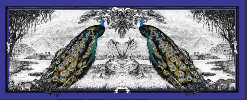 Peacock Feathers - Blue Silk Scarf - Scarves & Bandanas - San Rocco Italia