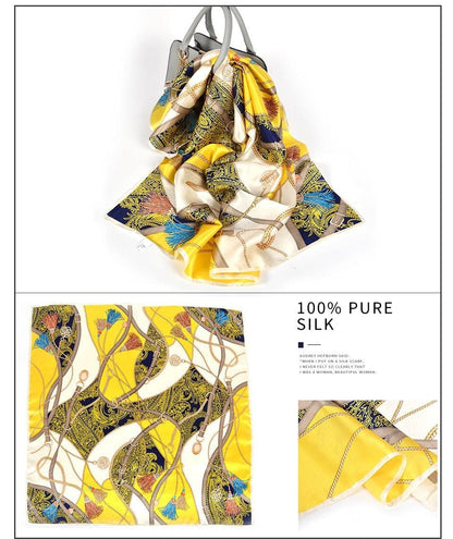 Bold Mulberry Silk Scarf | 88x88 cm (approx. 35x35 inches) - Premium Scarves - Shop now at San Rocco Italia