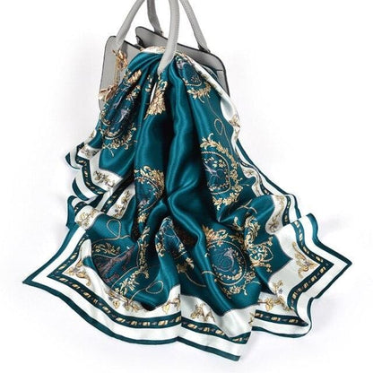 Bold Mulberry Silk Scarf | 88x88 cm (approx. 35x35 inches) - Premium Scarves - Shop now at San Rocco Italia