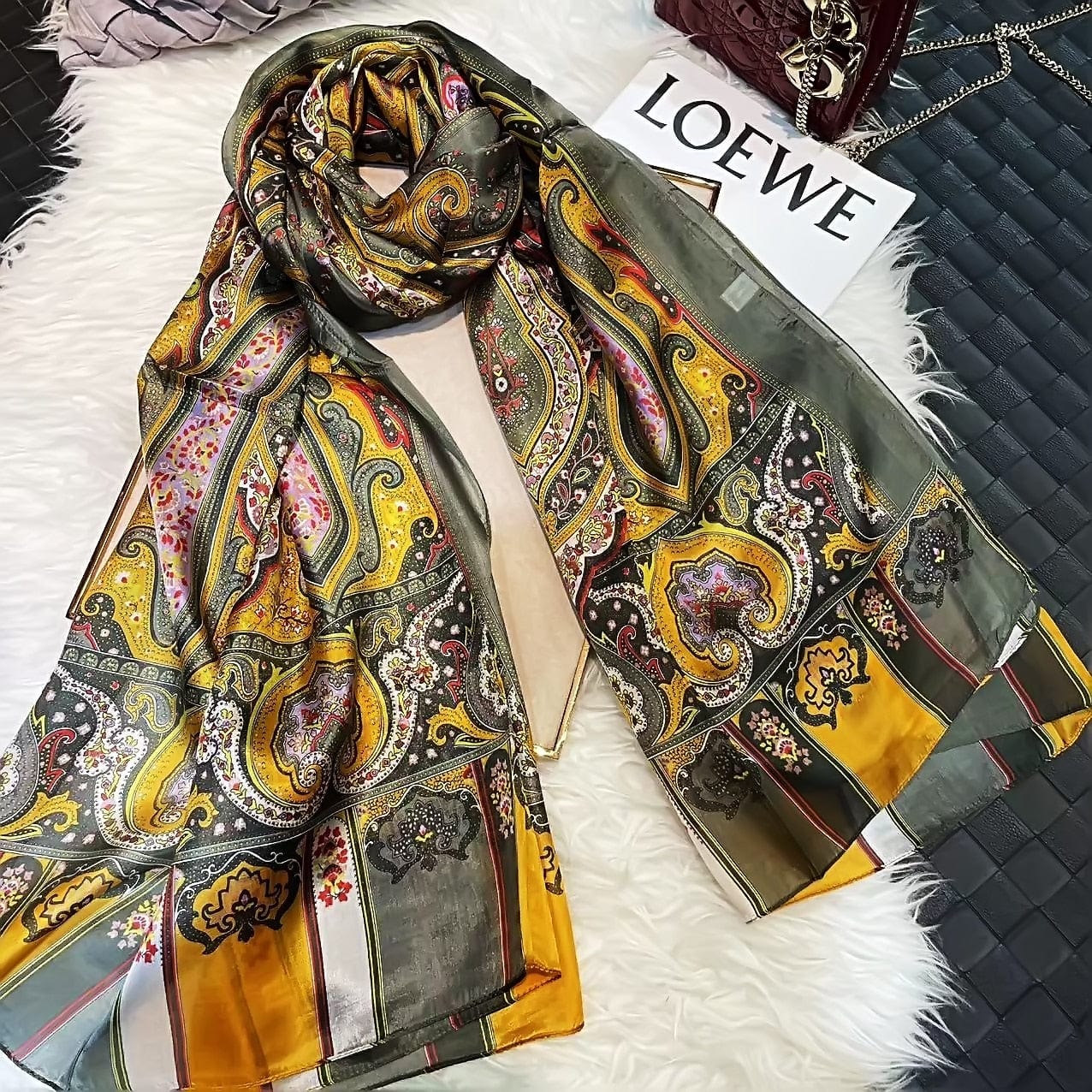 Sheer Genuine Mulberry Silk Scarves | 175 x 110 cm (approx. 69 x 43 inches) - Premium scarves - Shop now at San Rocco Italia