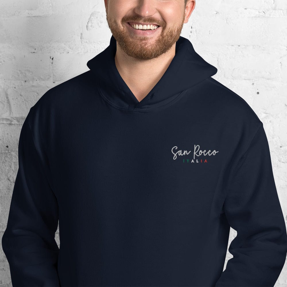 San Rocco Italia Embroidered Logo Unisex Hoodie - Shirts & Tops - San Rocco Italia