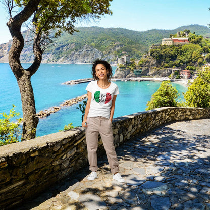San Rocco Italia I Love Italy Italian Flag White Women’s Organic T-shirt - Premium Shirts & Tops - Just €34.95! Shop now at San Rocco Italia