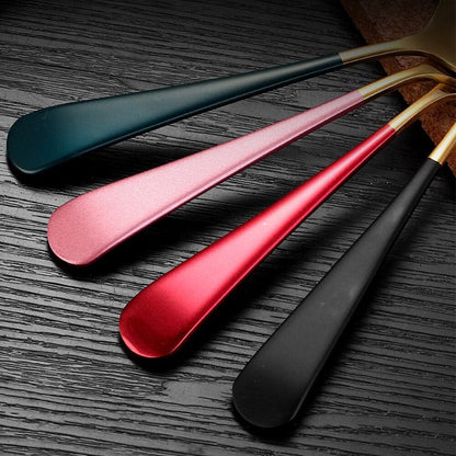 Sunrise Trio Stainless Steel Spoons - Set of 3 - Premium Silverware - Shop now at San Rocco Italia