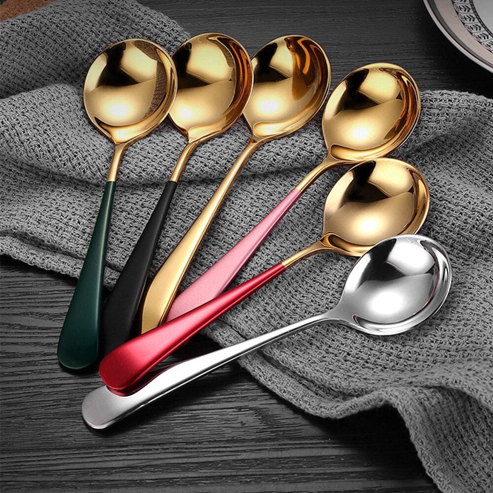 Sunrise Trio Stainless Steel Spoons - Set of 3 - Premium Silverware - Shop now at San Rocco Italia