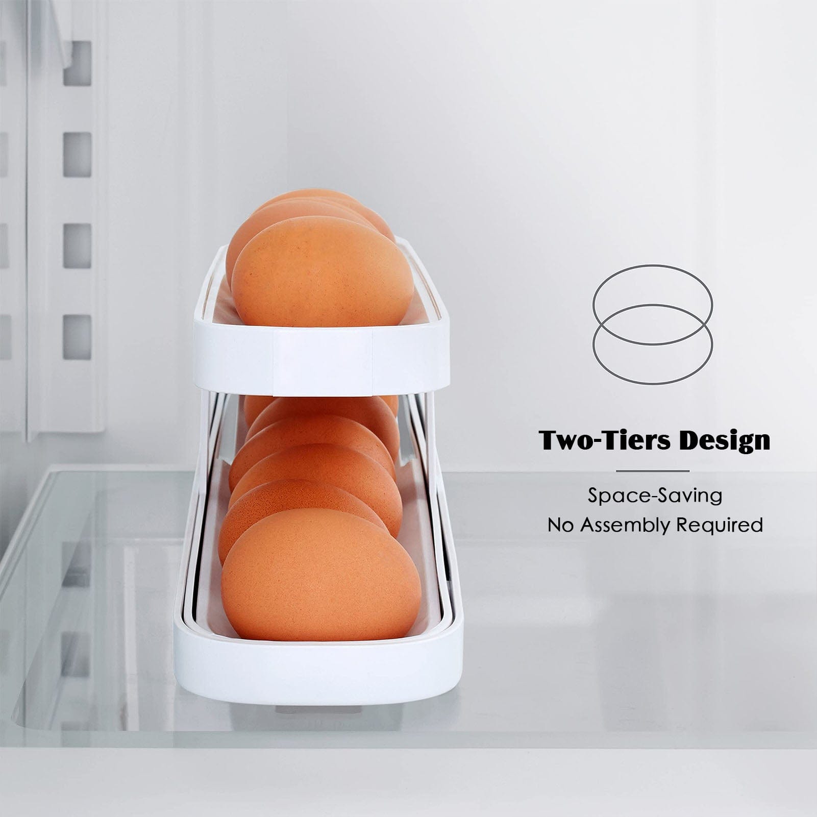 Space-Saving Roll Down Egg Dispenser - Premium Egg dispenser - Shop now at San Rocco Italia