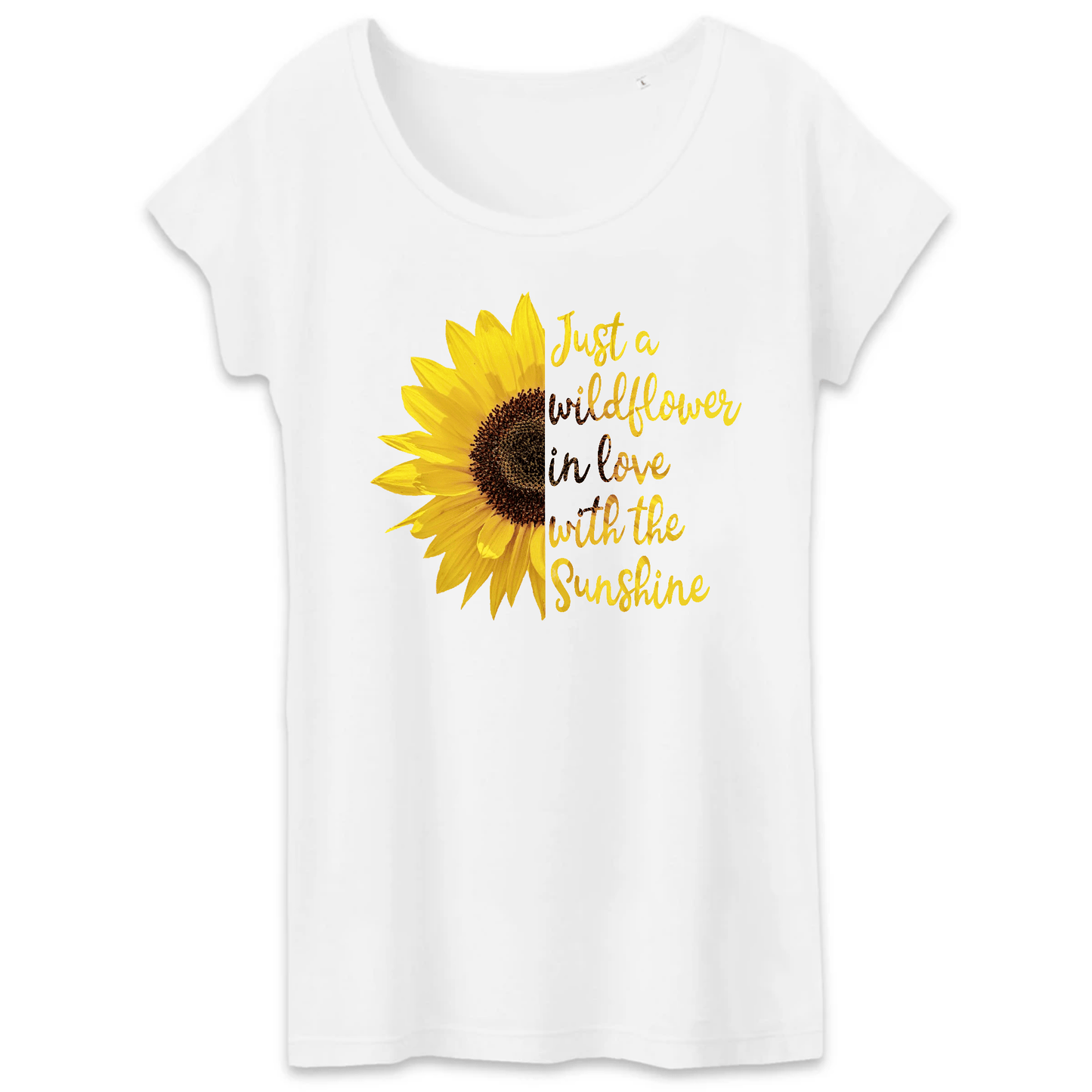 Wildflower in Love with the Sunshine Women's  T-Shirt - 100% Organic Cotton - Premium T-shirt Femme BandC - TW043 - DTG - Shop now at San Rocco Italia
