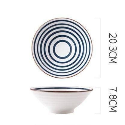 Deep Hand-Painted Blue and White Coastal Bowls - Premium Tableware - Shop now at San Rocco Italia
