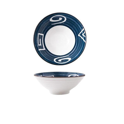 Deep Hand-Painted Blue and White Coastal Bowls - Premium Tableware - Shop now at San Rocco Italia