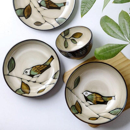 Hand Painted Bird Plates and Bowls - Premium Tableware - Just €32.95! Shop now at San Rocco Italia
