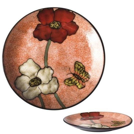 Hand-painted ceramic floral plates - 20.3-22.2 cm (approx. 8-8.74") - Premium Tableware - Shop now at San Rocco Italia