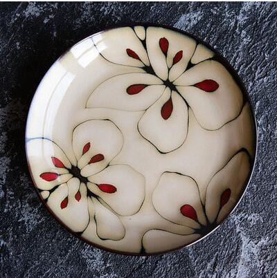 Hand-painted ceramic floral plates - 21.3-22.2 cm (approx. 8-8.74") - Premium Tableware - Just €34.95! Shop now at San Rocco Italia