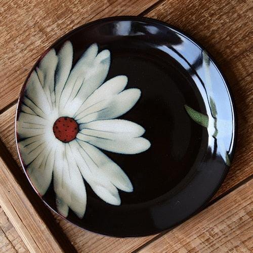 Hand-painted ceramic floral plates - 20.3-22.2 cm (approx. 8-8.74") - Premium Tableware - Shop now at San Rocco Italia