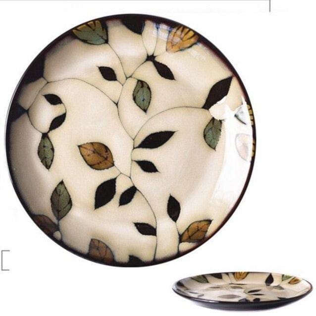 Hand-painted ceramic floral plates - 20.3-22.2 cm (approx. 8-8.74") - Premium Tableware - Shop now at San Rocco Italia