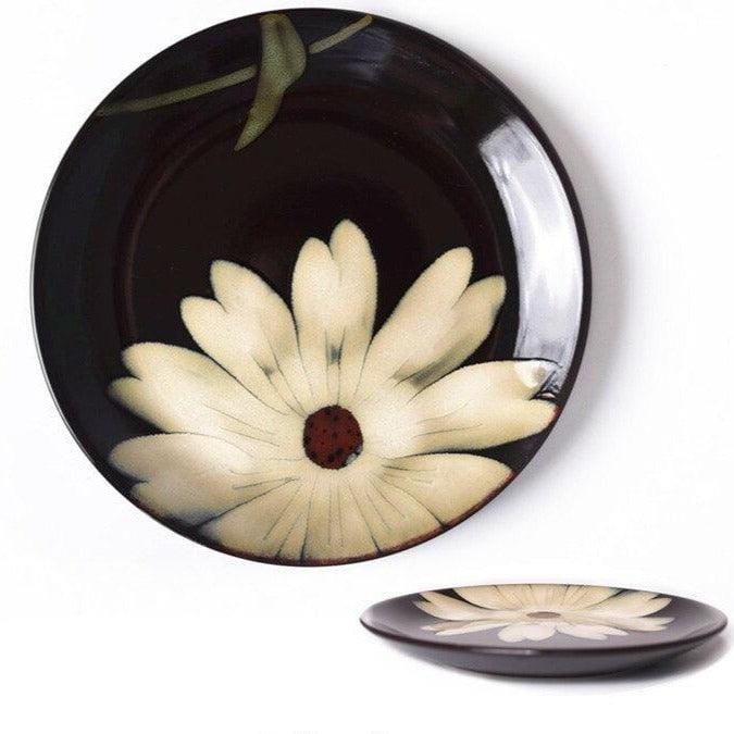 Hand-painted ceramic floral plates - 20.3-22.2 cm (approx. 8-8.74") - Premium Tableware - Shop now at San Rocco Italia