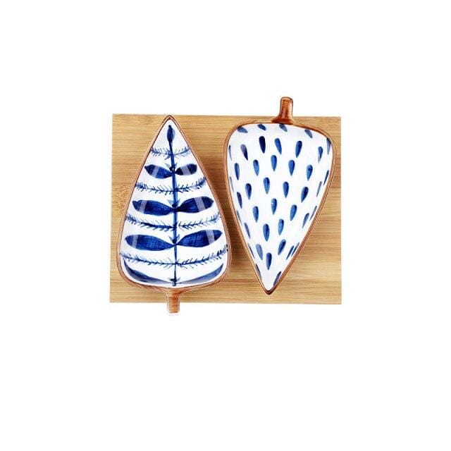 Hand-Painted Leaf Aperitivo Snack Dishes - Premium Tableware - Shop now at San Rocco Italia