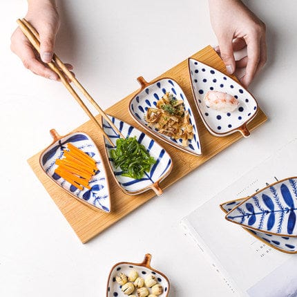 Hand-Painted Leaf Aperitivo Snack Dishes - Premium Tableware - Shop now at San Rocco Italia