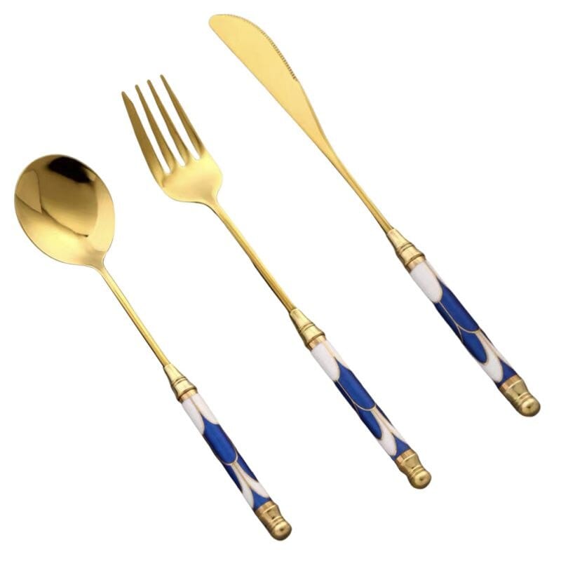Silverware with Ceramic Handles - Knives, Forks, Spoons and Stirring Sticks - Premium Tableware - Shop now at San Rocco Italia
