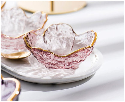 Small Glass Cherry Blossom Saucer - Premium Tableware - Shop now at San Rocco Italia