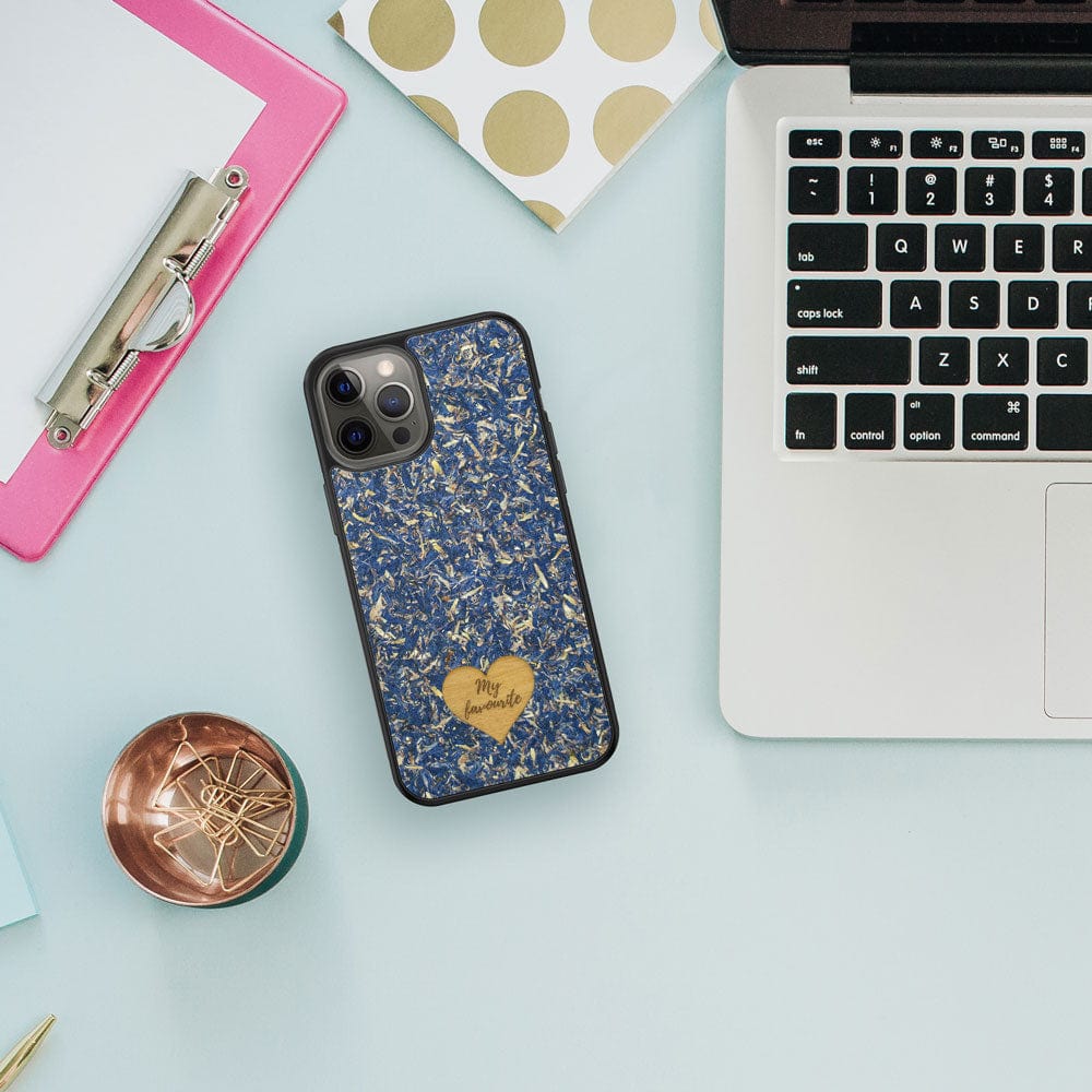 Natural Blue Cornflower Personalized Phone Case | Wireless Charging and Mag Safe Compatible - Premium Tech Accessories - Shop now at San Rocco Italia