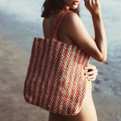 Louisa Striped Straw Tote Bag - Premium Totes & Beach Bags - Just €125! Shop now at San Rocco Italia