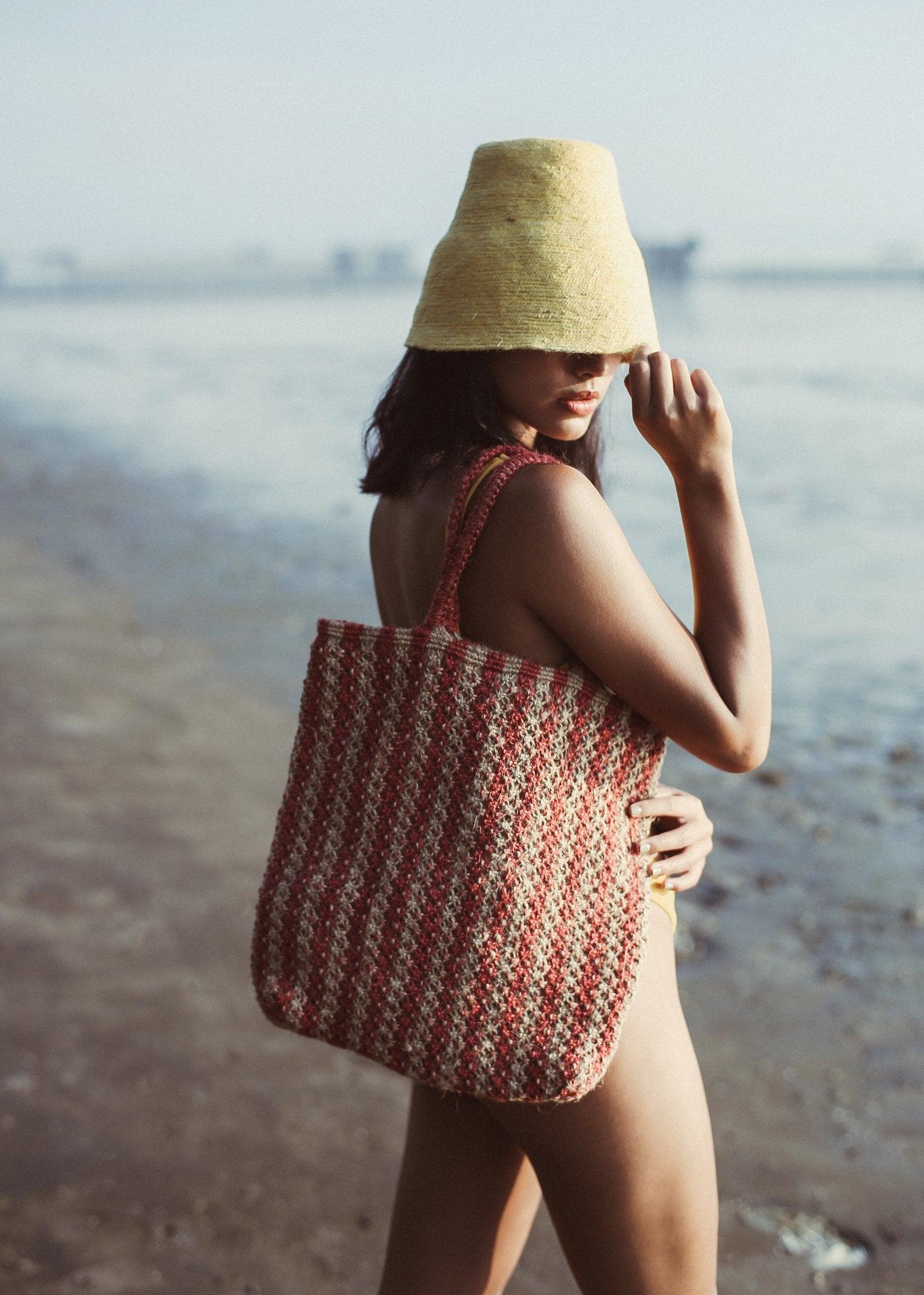 Louisa Striped Straw Tote Bag - Totes & Beach Bags -  sanroccoitalia.it