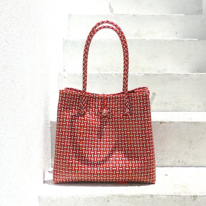 Toko Bazaar Woven Tote Bag - in Red & White - Premium Totes & Beach Bags - Just €135! Shop now at San Rocco Italia