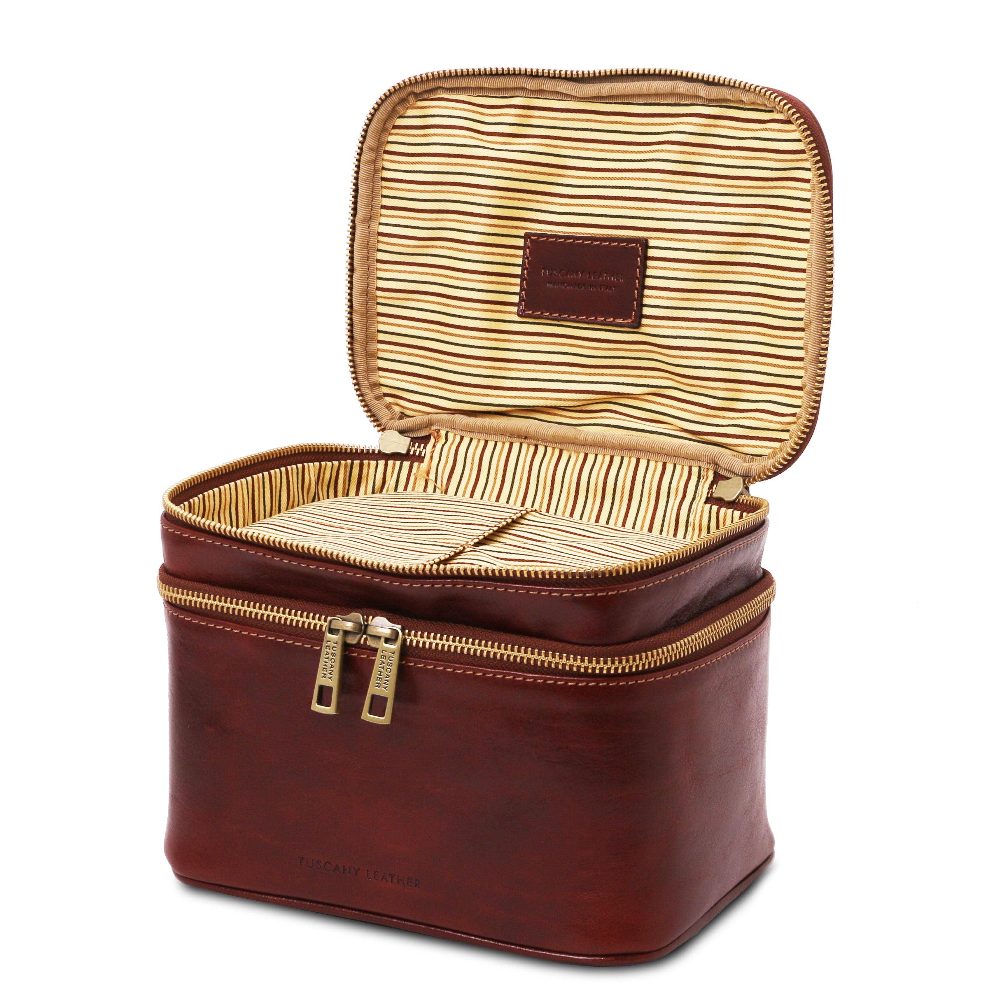 Leather train case online luggage