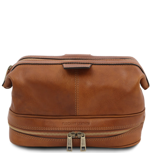 Travel leather accessories Natural Jacob - Leather toiletry bag | TL142204 San Rocco Italia