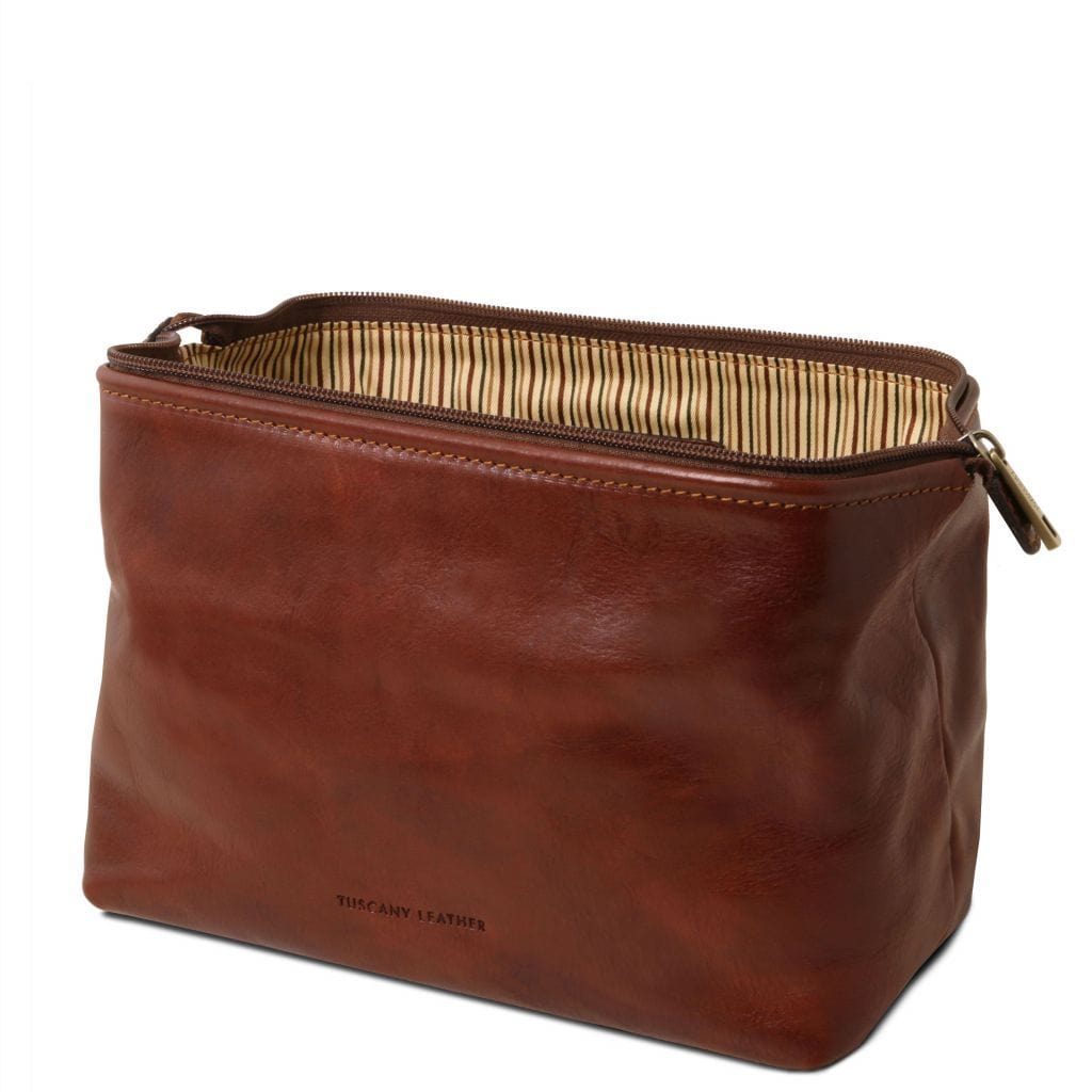 Smarty - Leather toiletry bag - Small size | TL141220 - Premium Travel leather accessories - Shop now at San Rocco Italia