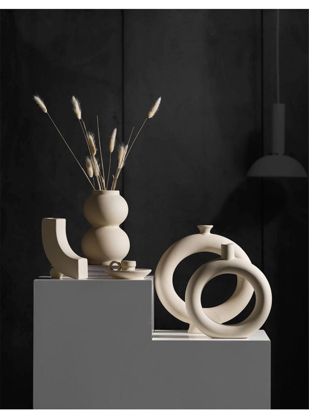 Minimalist Ceramic Vases and Candle Holders - Premium Vase - Shop now at San Rocco Italia