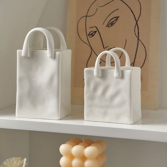 Small Porcelain Handbag Vases - San Rocco Italia