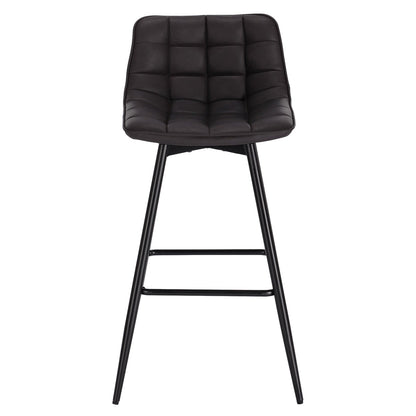 Vegan Leather and Velvet Bar Stools | Set of 2 - Metal Legs -  - San Rocco Italia