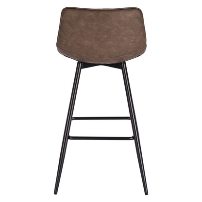 Vegan Leather and Velvet Bar Stools | Set of 2 - Metal Legs -  - San Rocco Italia