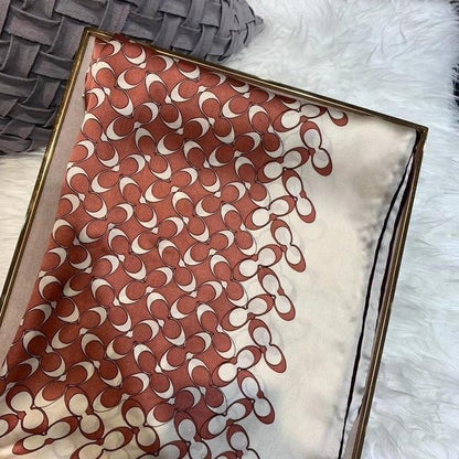 Navy Blue or Brown Square Silk Scarf - 100% Real Silk - 68x68 cm (approx. 34x34 inches) - Premium Women - Accessories - Scarves - Just €46.95! Shop now at San Rocco Italia