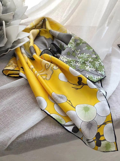 Chinese Lantern Square Silk Scarf - 100% Real Silk - Premium Women - Accessories - Scarves - Shop now at San Rocco Italia